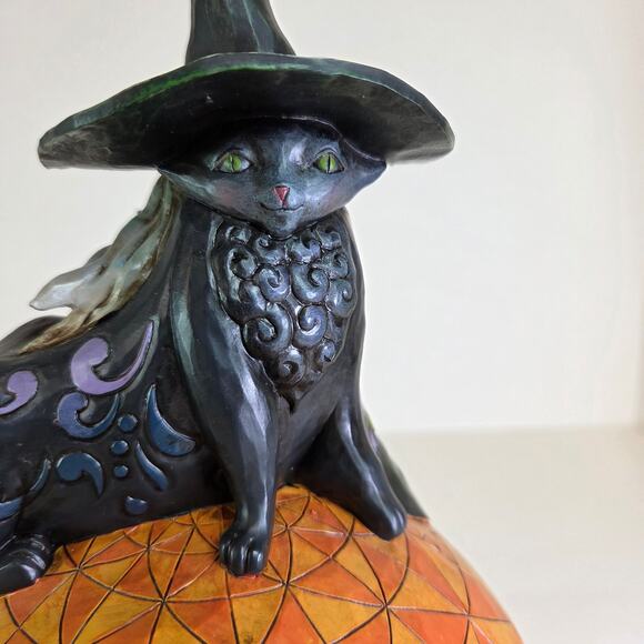 Jim Shore Heartwood Creek "Sweet and Sour" Halloween Figurine 4012605 Witch Cat - Picture 5 of 13